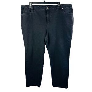 Avenue Black Denim Straight Leg Jeans Size 24 Tall‎